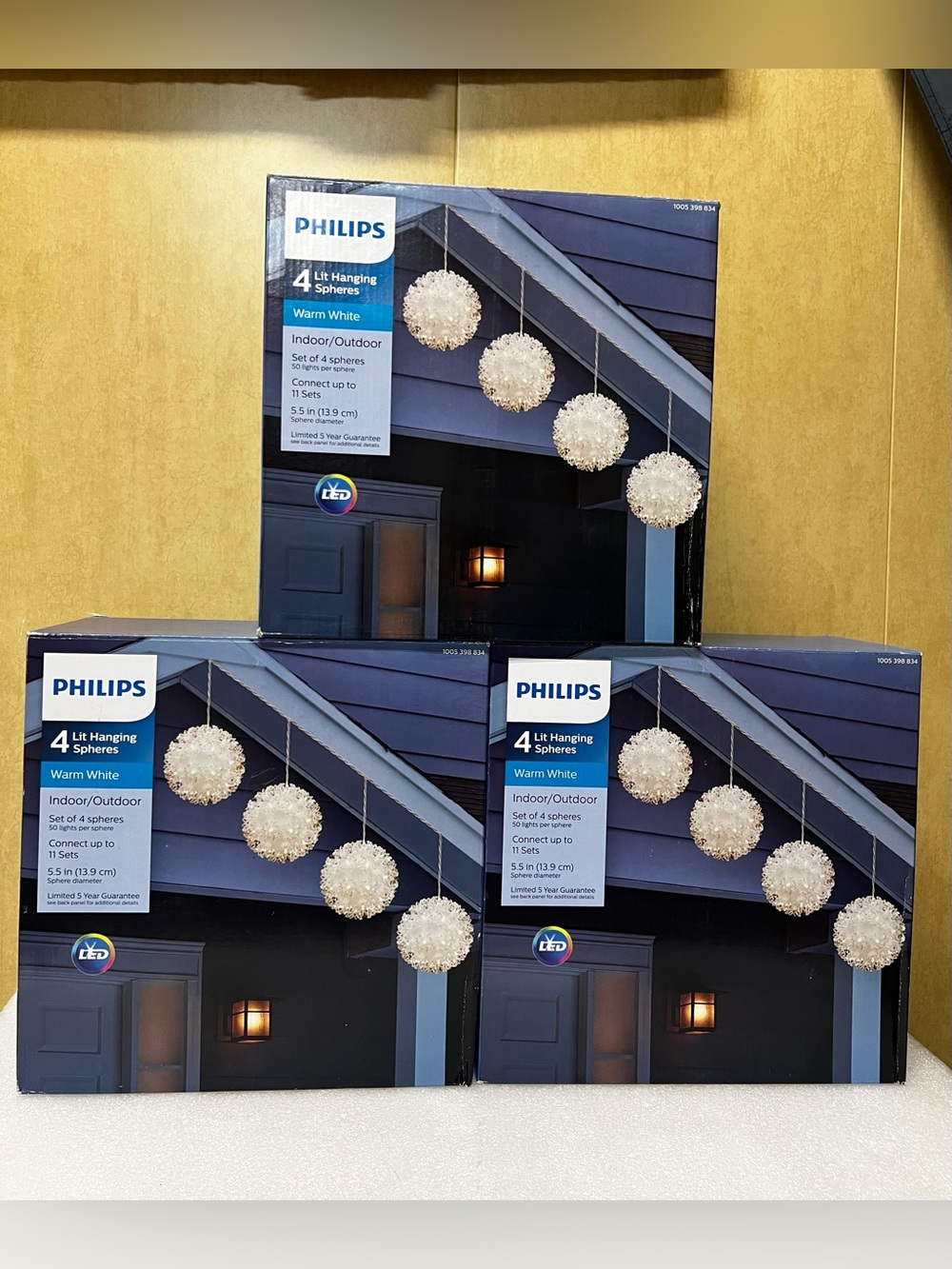 Philips Lit Hanging Spheres Warm White Indoor/Outdoor Set of 4
